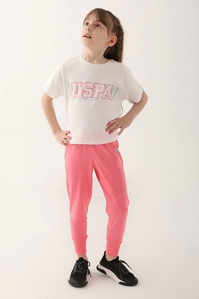 U.S. Polo Assn. US Polo Assn. Set colanți pentru fetiță, cu licență US1450, din 2 piese