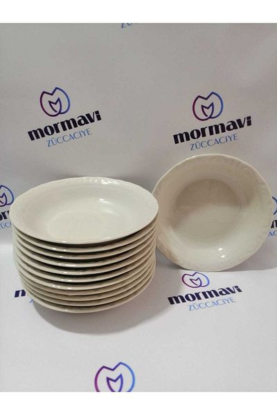 Porland Porcelain Sand Beige Simple 16 cm (Small) 12 Pieces Deal Dish Plate