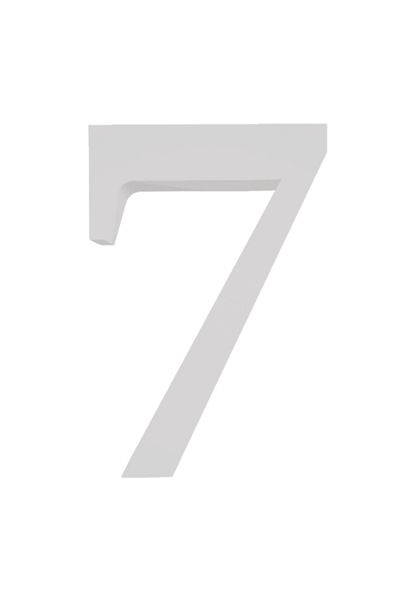 OEM Candle holder cake topper, "7", birthday, 100 X 68 mm ivory white