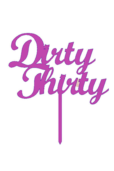 OEM Decoratiune topper tort, "DIRTY THIRTY", 30 de ani memorabili, 16 x 15 cm...