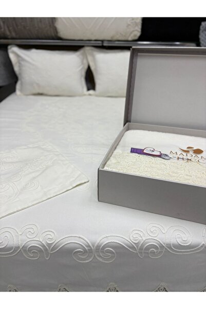 FİBELLA HOME COLLECTİON İnce Dantelli Pike Takımı Kutulu | Pinterest Krem | 2...