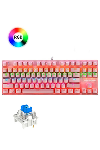 Leaven K550 Mavi Switch Mekanik Klavye-87 Tuş Tkl
