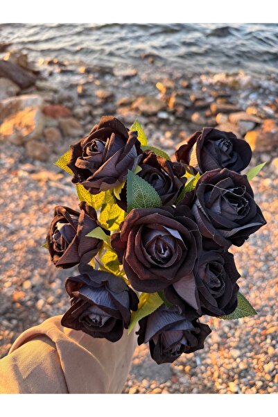 page journals 10'lu SİYAH gül yapay yüksek kalite