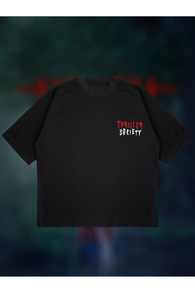 Tarzsokak Thriller Society Imprimat Oversize Unisex Bumbac Tesatura groasa re...