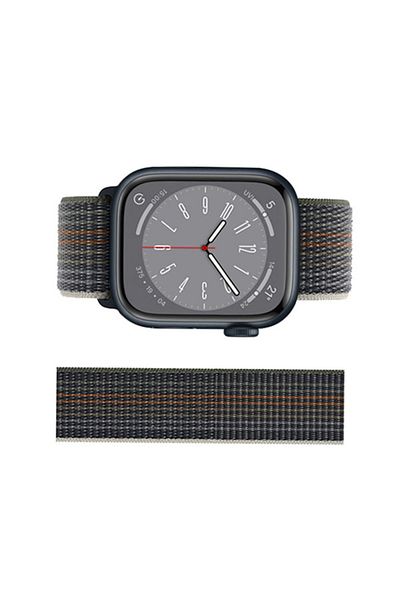 REDz Accessories Curea din nailon, compatibilă cu Apple Watch, Hedgehog, elastică, multicoloră, neagră - 44/45/46/49 mm