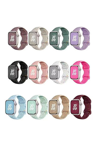 REDz Accessories Curea perforată cu picături colorate, Sport, pentru Apple Watch, silicon, vișinie - 38/40/41 mm