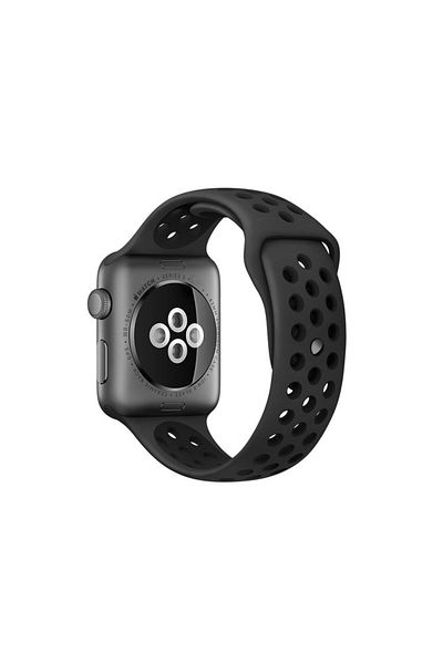 REDz Accessories Perforated Sport Band For Apple Watch, Silicone, Black - 38/40/41 Mm, Large