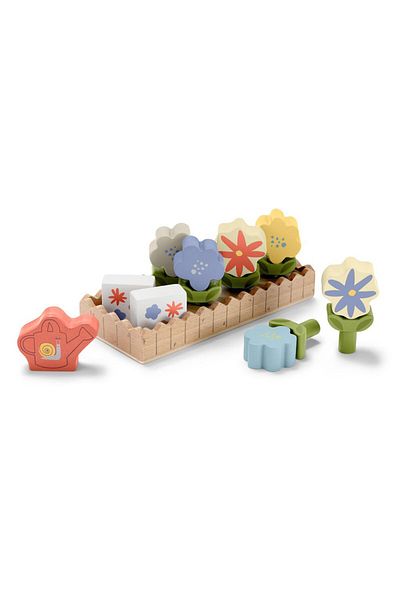 Tchibo 10 Pcs Wooden Flowerbed Set, Yellow Combo
