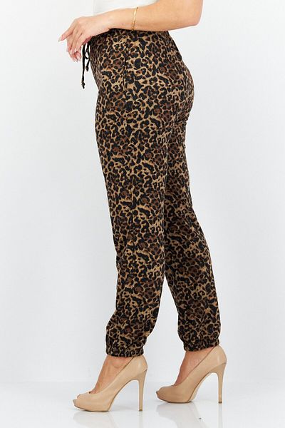 BB Dakota by Steve Madden Women Leopard Print Jogger Pants, Brown