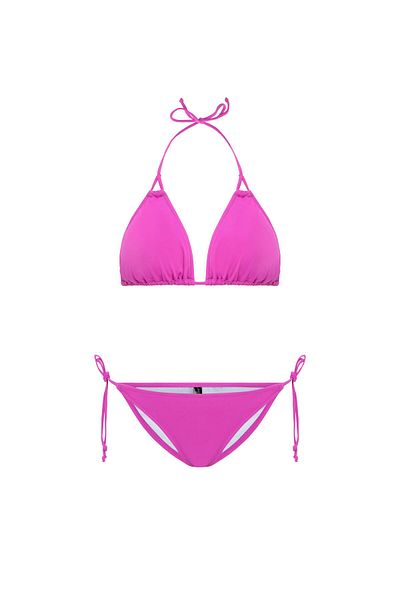 AQUAVİVA Women's Lilac Stella Halterneck Drawstring Triangle Bikini Set