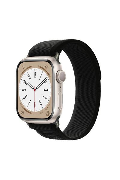 REDz Accessories Curea Trail Loop, nailon, compatibilă cu Apple Watch, Hedgehog, neagră - 44/45/46/49 mm