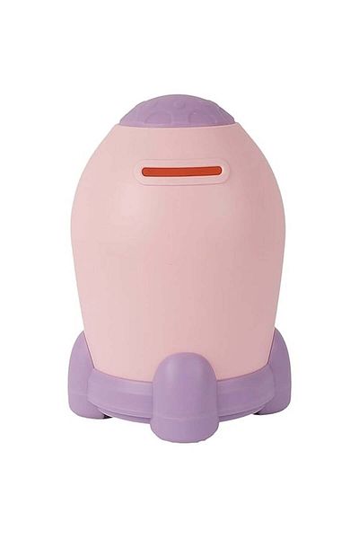 PUFO Pușculiță decorativă Pufo Rocket Buclucasa, deschidere cu parolă, 18 cm, roz/violet
