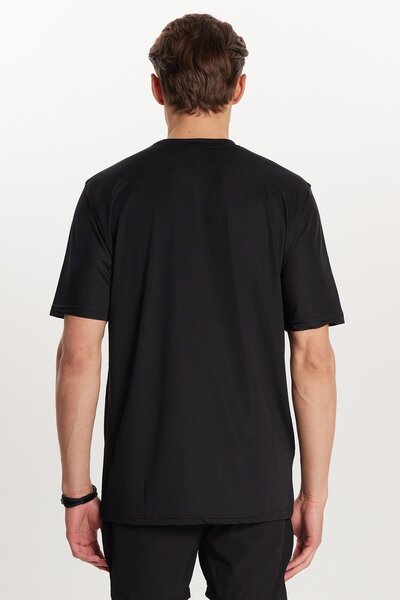 Tudors Ανδρικό μπλουζάκι από βαμβακερό απλό βασικό εμπριμέ με λαιμόκοψη σε κανονική εφαρμογή