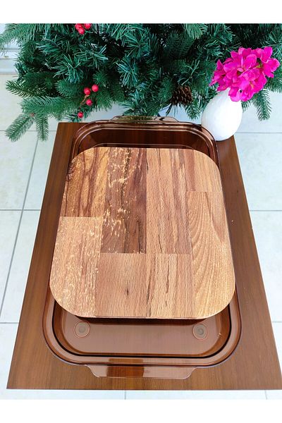 Madame Coco Eolya Wooden Cutting Board with Chamber - Amber Color