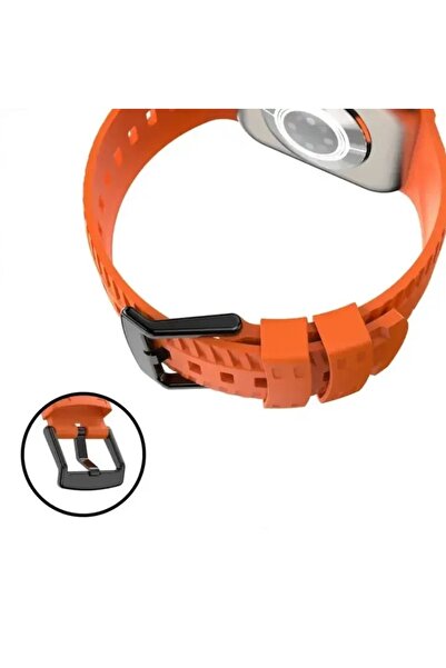REDz Accessories Curea sport pentru Apple Watch, model gravat, silicon, kaki - 44/45/46/49 mm