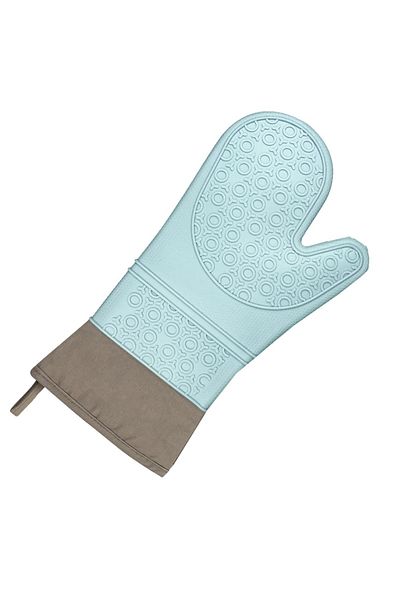 PUFO Mănușă de cuptor din silicon Cuisine pentru grătar sau cuptor, căptușită, 35 cm, verde