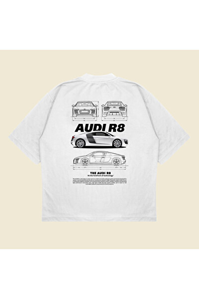 Tarzsokak Tricou unisex supradimensionat Audi R8 Boxy Fit – Tricou imprimat |