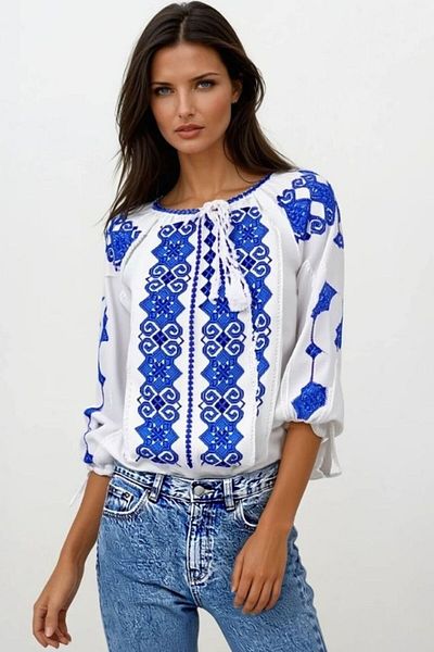 rody's forever Women's blouse type ie 024, chalk white/blue melange