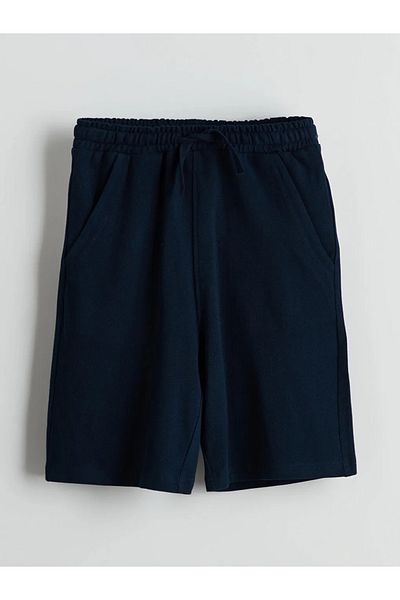 LC Waikiki Lcw Kids Navy Blue Elastic Waist Boys Shorts