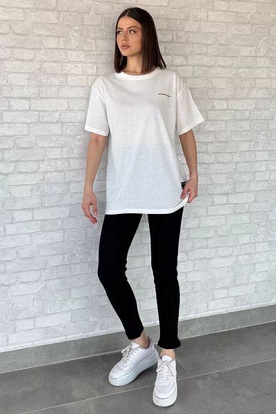 GÜLSELİ White Women's Crew Neck T-Shirt Tights Set of Two (M-L-Xl Fits)