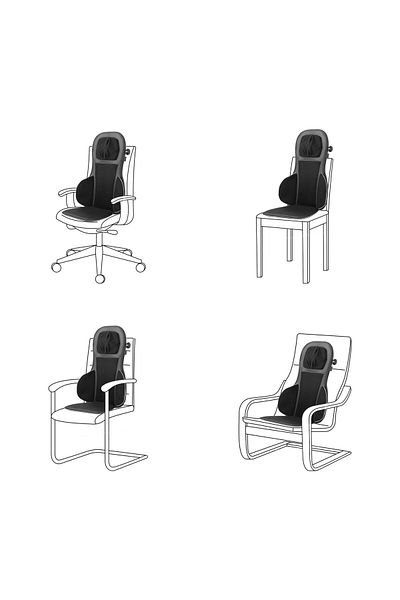 medisana Husa scaun masaj Shiatsu Medisana MC823, Negru, 88923