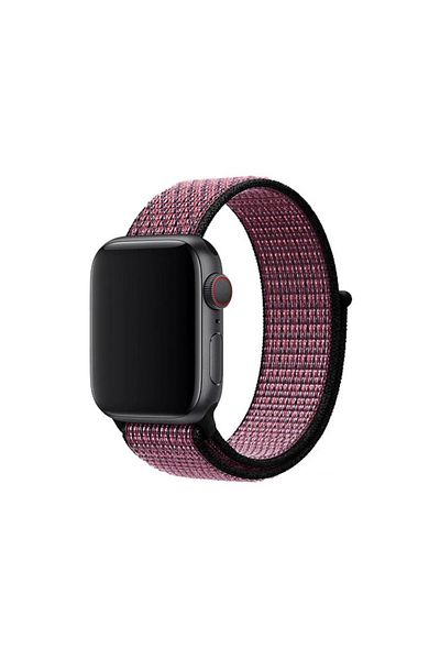 REDz Accessories Sport Strap, Compatible With Apple Watch, Textile, Purple-black - 44/45/46/49 Mm