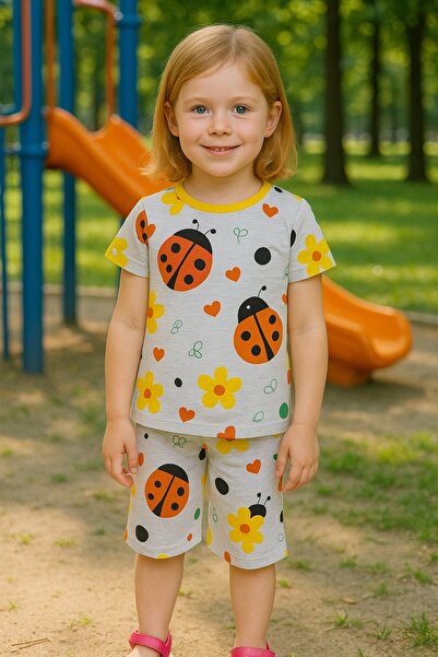 Yalçınoğlu Kids Κοστούμι για κορίτσια I Καλοκαιρινό κοστούμι Πολύχρωμο εμπριμ...