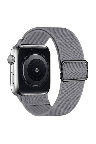REDz Accessories Curea elastică, compatibilă cu Apple Watch, reglabilă, gri - 38/40/41 mm