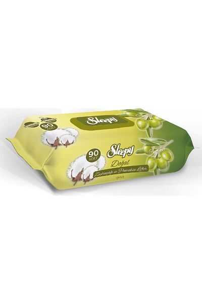 Sleepy Wet Towel 90 Sheets 20 Liters Cotton & Olive Oil