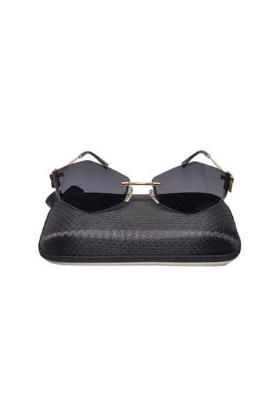 Blusmart - Sunglasses, UV 400 Filter, Women, Rimless, Hexagonal Lens