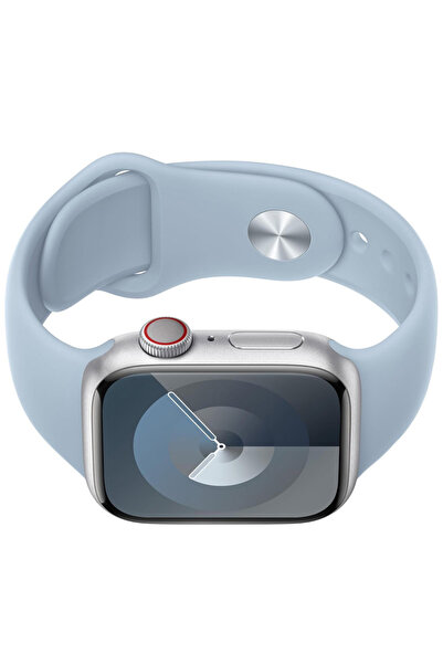 REDz Accessories Αθλητικό λουράκι για Apple Watch, Απλός Σχεδιασμός, Ρυθμιζόμενο, Σιλικόνη, Ανοιχτό Μπλε - 38/40/41 mm, Μεσαίο