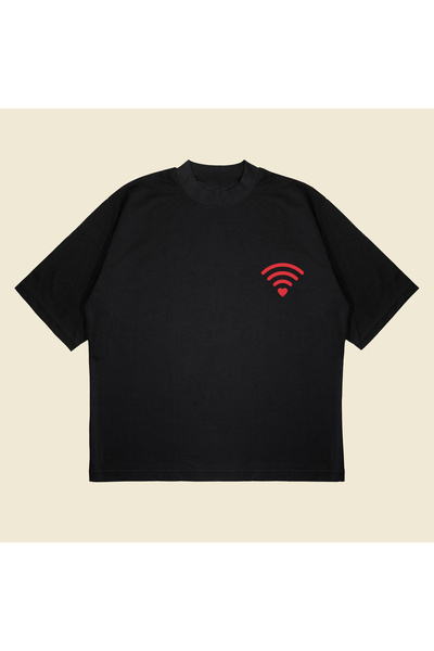 Tarzsokak Țesătură groasă, respirabilă, din bumbac, imprimată cu Wifi Love