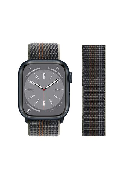 REDz Accessories Curea din nailon, compatibilă cu Apple Watch, Hedgehog, elastică, multicoloră, neagră - 44/45/46/49 mm
