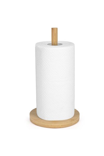 PUFO bamboo wooden paper roll holder, kitchen towels, 35 cm, brown