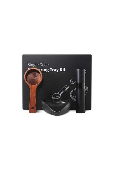 INVEIN Coffee Weighing Set - Coffee Saucer, Water Sprayer, 10g Coffee Measuring Spoon - Black