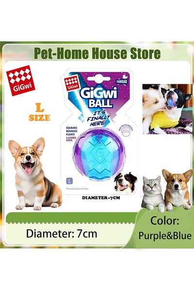 Choice Blue L Ball Pet Toys Interactive Dog Ball Squeaky Balls 2.5” For Small/medium Dogs