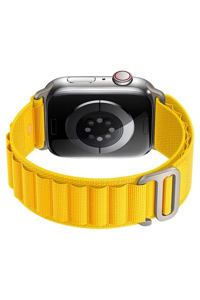 REDz Accessories Alpine Strap, Nylon, Compatible with Apple Watch, Adjustable, Yellow - 44/45/46/49 mm