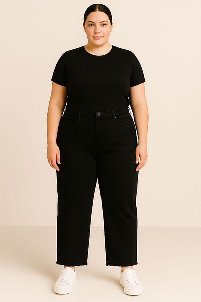 ELONİ Plus Size Jeans Lycra Jeans with Tassel Detail