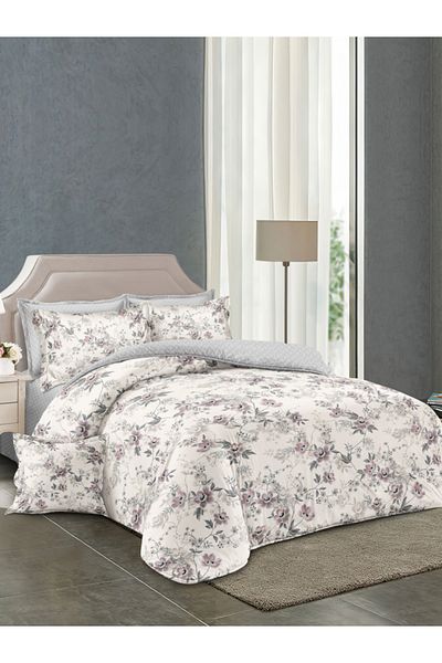 Donetella Printed Duvet Cover Set 6-Pcs – King Size 220x240 cm, Microfiber Fabric, No Filler Inside