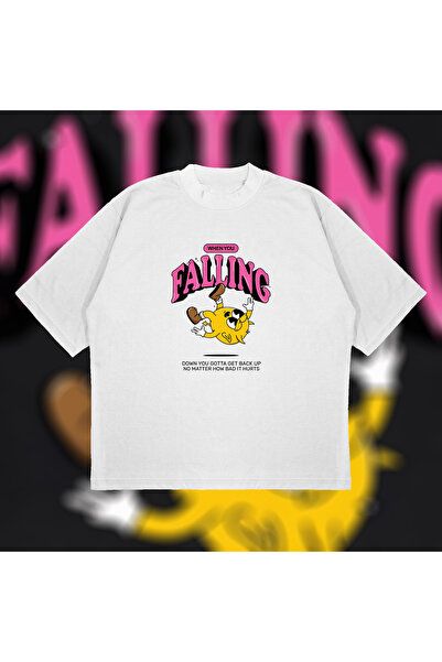 Tarzsokak When You Fallin Damnself Oversize Unisex Bumbac Tesatura groasa res...