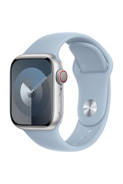 REDz Accessories Curea sport pentru Apple Watch, design simplu, reglabilă, silicon, albastru deschis - 44/45/46/49 mm, medie