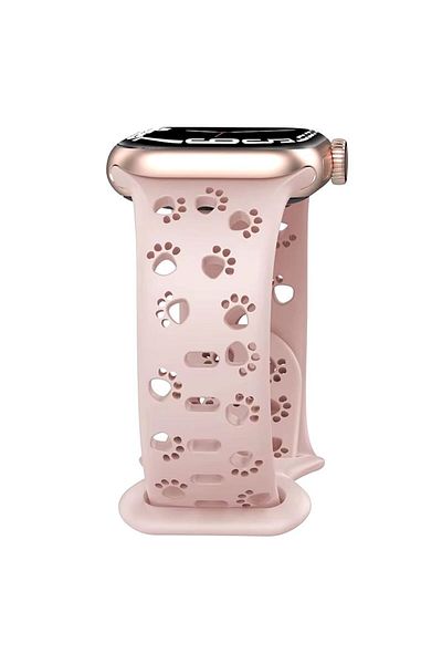 REDz Accessories Puppy Paws Sport Strap, Compatible With Apple Watch, Puppy Paws Design, Silicone, Pink - 38/40/41 Mm