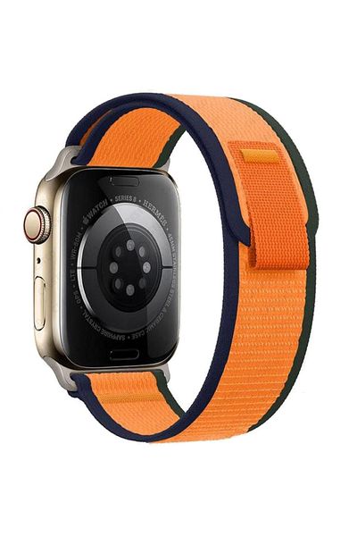REDz Accessories Trail Loop Strap, Nylon, Compatible with Apple Watch, Hedgehog, Orange - 38/40/41 mm