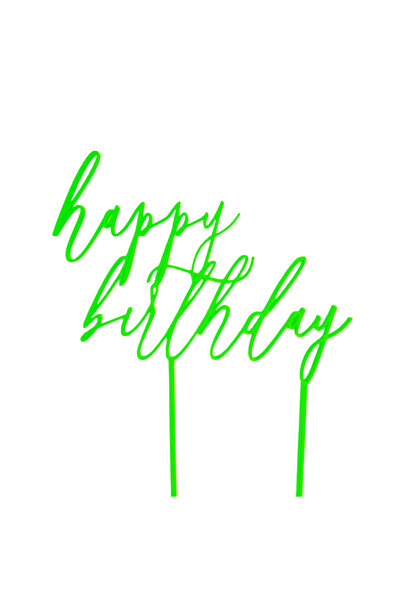 OEM Decoratiune topper tort, "HAPPY BIRTHDAY" happyness, zi de nastere, 19 x ...