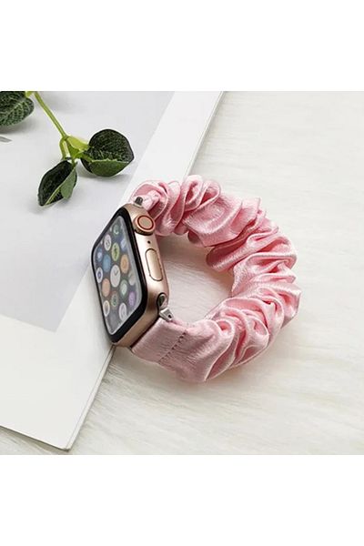 REDz Accessories Scrunchie Bracelet, Elastic, Compatible With Apple Watch, Fashion, Textile, Pink - 38/40/41 Mm
