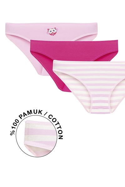 Ramior Pachet de 3 chiloți pentru copii cu model, simplu