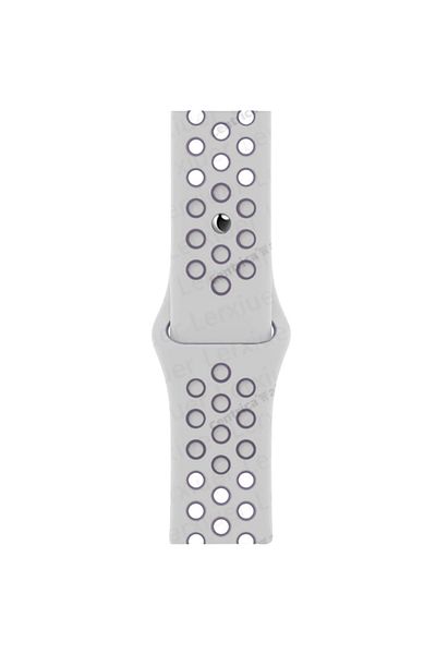 REDz Accessories Curea sport perforată pentru Apple Watch, silicon, alb-violet - 44/45/46/49 mm, medie
