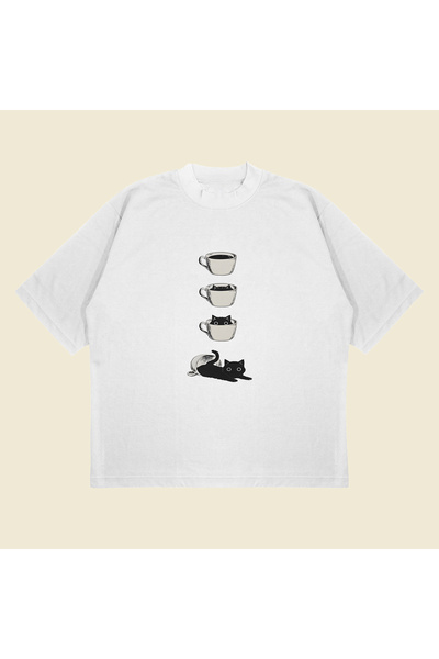 Tarzsokak Țesătură groasă, respirabilă, unisex, din bumbac, imprimată cu pisi...