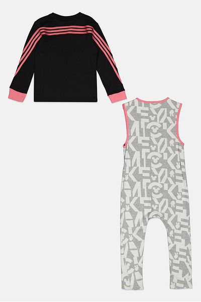 adidas Toddlers Girl 2 Pieces Rompers And Sweatshirts Set, Multicolor