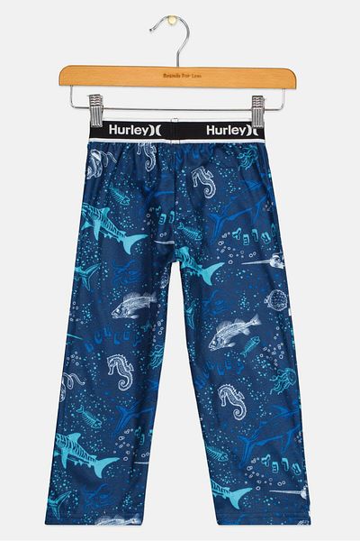 Hurley Toddlers Boy Allover Print Pull On Pajama Pants, Multicolor